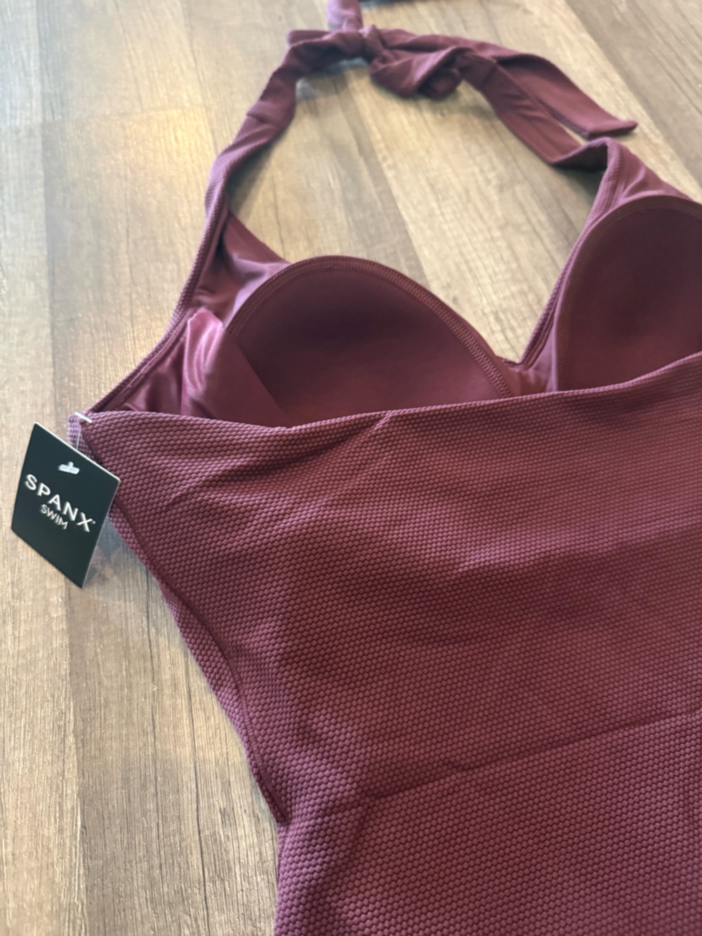 Spanx Women's One Piece Swimsuit In A Rich Mulberry - Picture 6 of 8